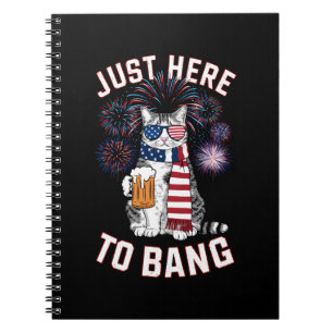Caderno Espiral Apenas Aqui Para Beber Cerveja Com Bandeira Dos EU