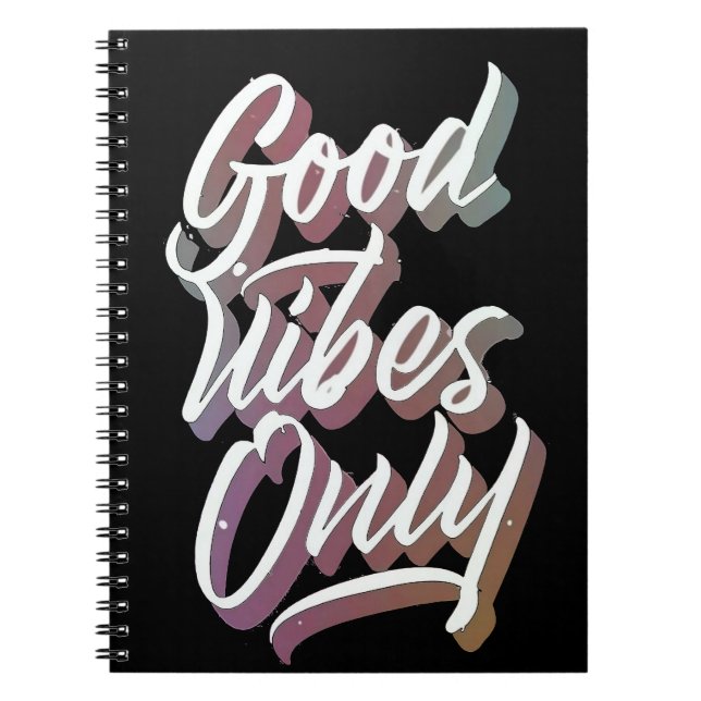 Caderno Espiral apenas boas vibrações (Frente)