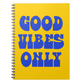 Caderno Espiral Apenas Boas Vibrações Tipografia Groovy
