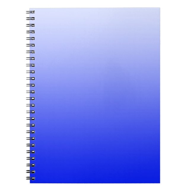 Caderno Espiral APENAS gradientes de COR - azul real (Frente)