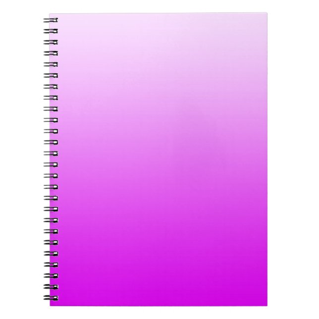 Caderno Espiral APENAS gradientes de COR - rosa néon (Frente)