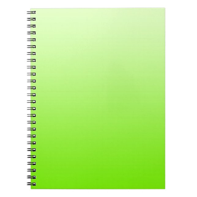 Caderno Espiral APENAS gradientes de COR - verde neon (Frente)