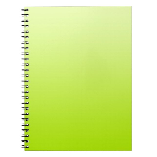 Caderno Espiral APENAS gradientes de COR - verde primavera (Frente)