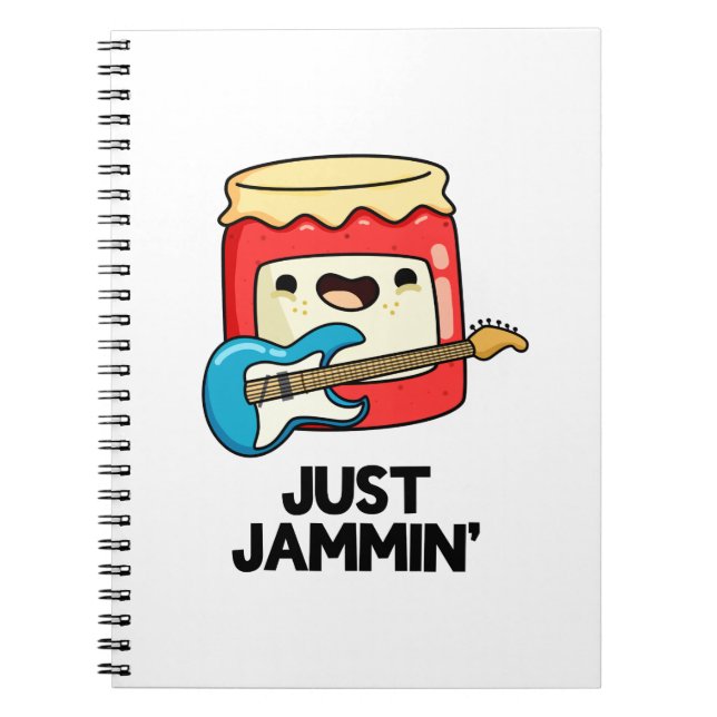Caderno Espiral Apenas Jammin Cute Rocker Jam Pun (Frente)