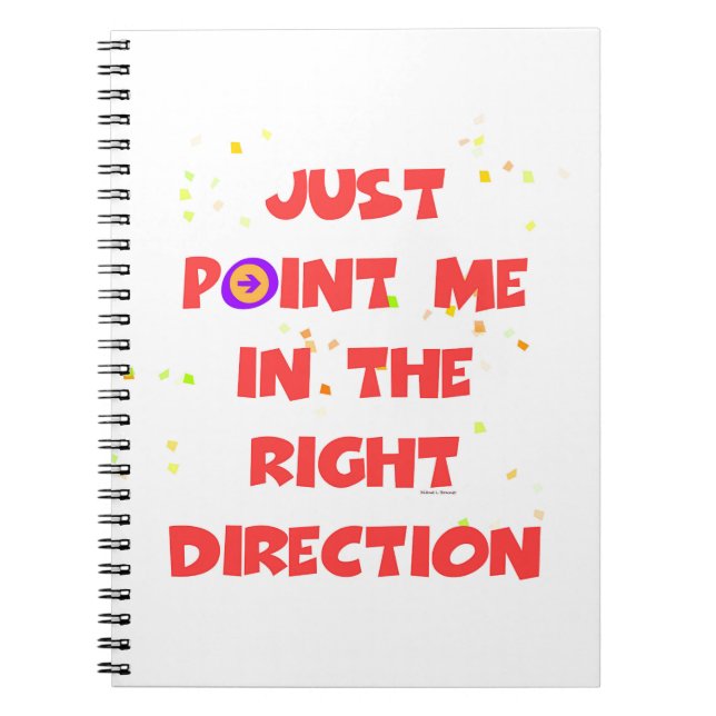 CADERNO ESPIRAL APENAS ME APONTE NA DIREÇÃO CERTA (Frente)