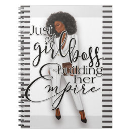 Caderno Espiral Apenas Um Chefe De Menina Construindo Seu Notebook