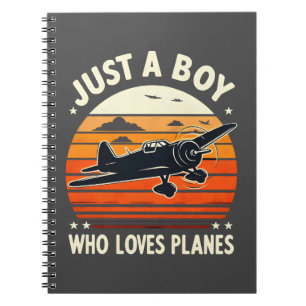 Caderno Espiral Apenas um menino que ama aviões Amante de aviões v