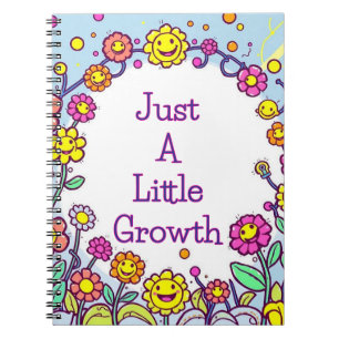 Caderno Espiral Apenas um pequeno crescimento floral autoreflexo