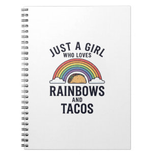 Caderno Espiral Apenas uma garota que ama Arco-íris e Camiseta de