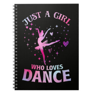 Caderno Espiral Apenas Uma Garota Que Ama Dança Bailarina De Balle