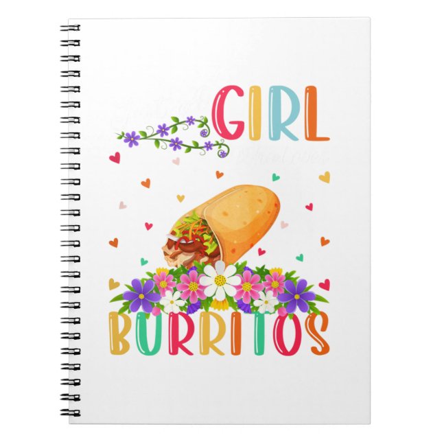 Caderno Espiral Apenas Uma Menina Que Ama Burrito (Frente)