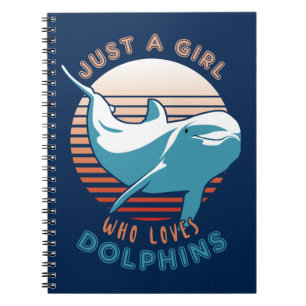 Caderno Espiral Apenas Uma Menina Que Ama Golfinhos