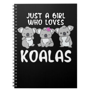 Caderno Espiral Apenas Uma Menina Que Ama Koalas Oferece Koala
