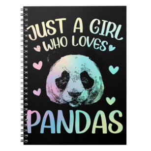 Caderno Espiral Apenas Uma Menina Que Ama Pandas