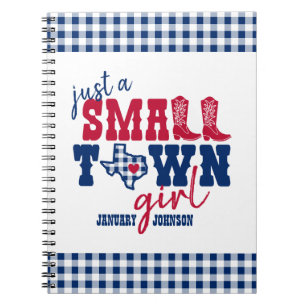 Caderno Espiral Apenas uma pequena garota da cidade - Texas
