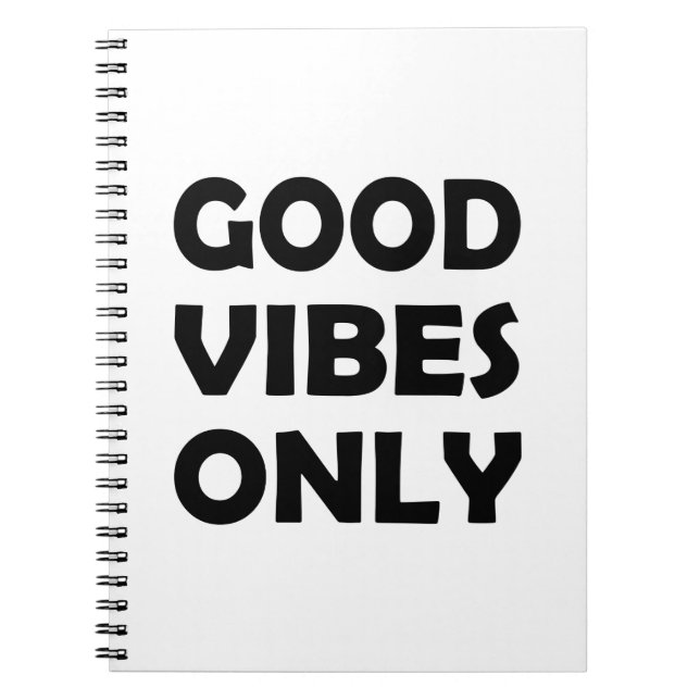 Caderno Espiral Apenas Vibes Positivas | Sempre Uplifando (Frente)