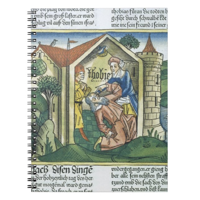 Caderno Espiral Apócrifo: Tobit é cegado pelo excremento do pardal (Frente)