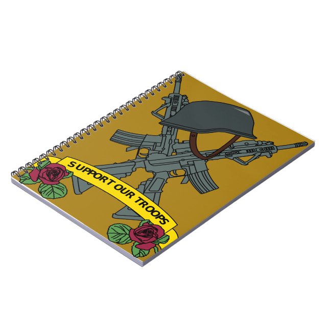 Caderno Espiral Apoiar as nossas tropas (Left Side)