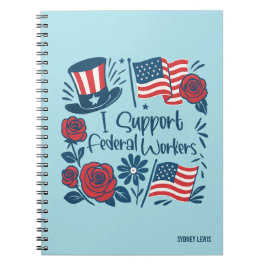 Caderno Espiral Apoio a funcionários federais, federais, funcionár