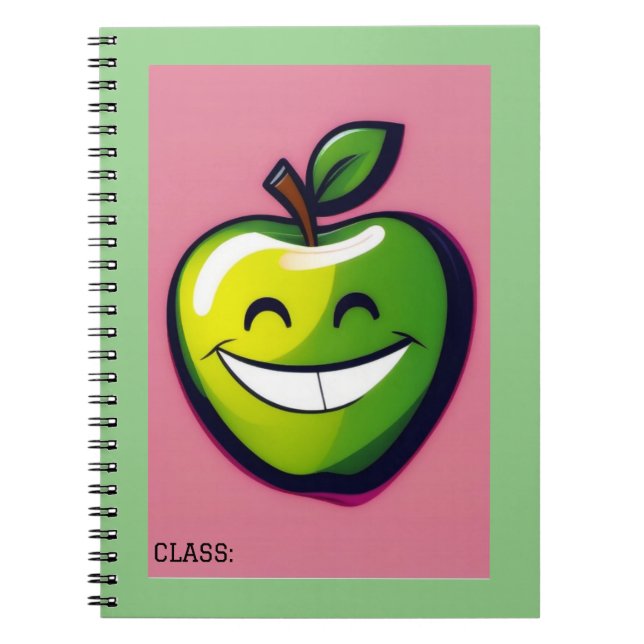 Caderno Espiral Apple Sorridente (Frente)