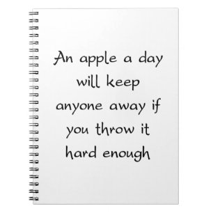 Caderno Espiral Apple um o dia manterá todos ausente