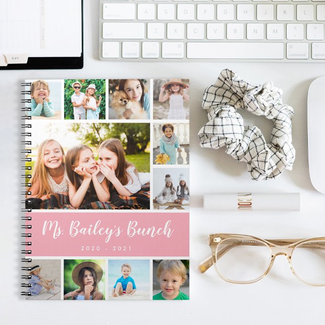 Caderno Espiral Apreciação de Professores de Colagem de Fotos de C (Criador carregado)