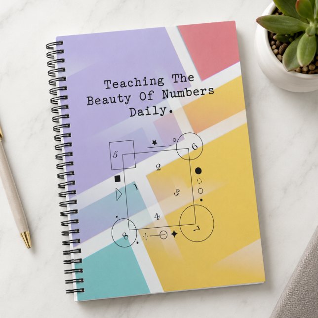 Caderno Espiral Apreciação do Professor de Matemática | A Beleza d (Criador carregado)