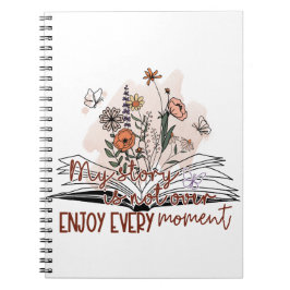 Caderno Espiral Aprecie cada momento, mensagem positiva