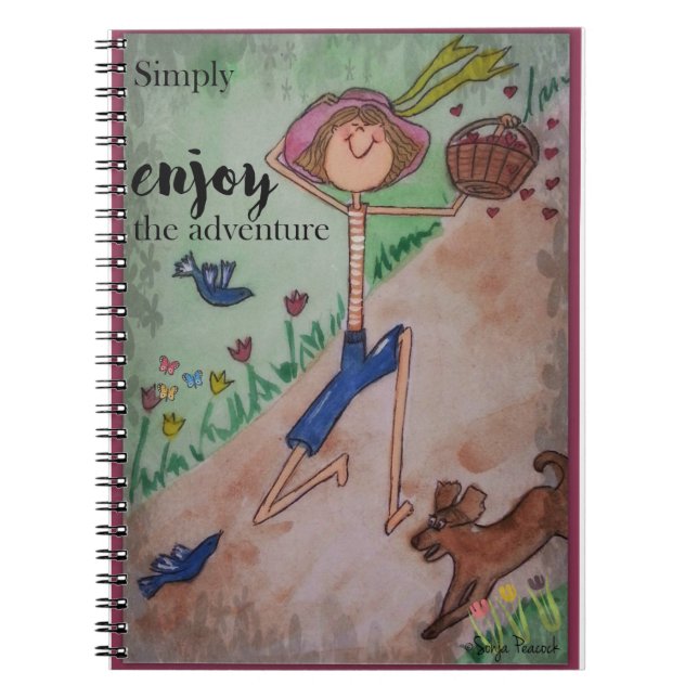 Caderno Espiral Aprecie simplesmente a aventura (Frente)