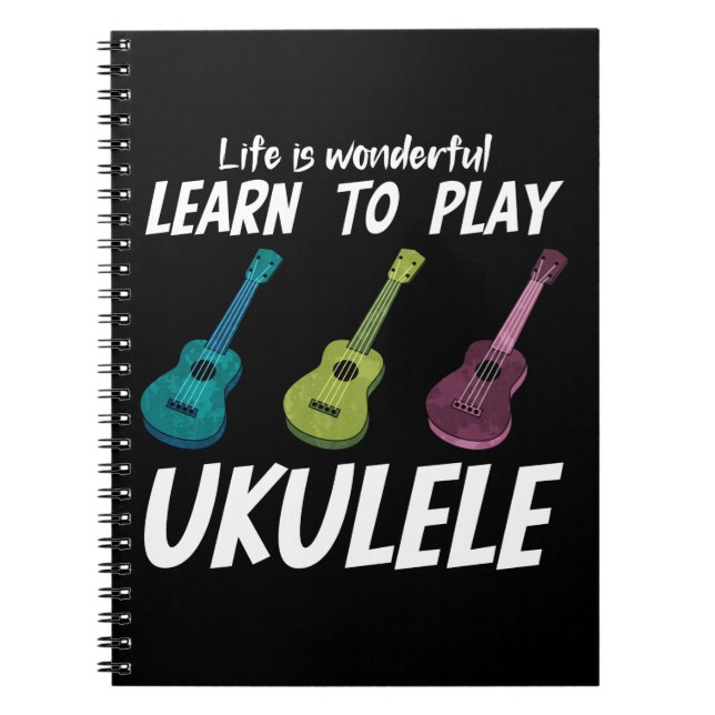 Caderno Espiral Aprenda a jogar Ukulele (Frente)