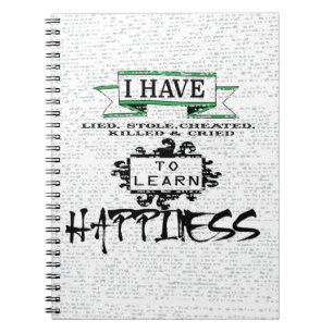 Caderno Espiral Aprender a FELICIDADE, lições das aspas da vida