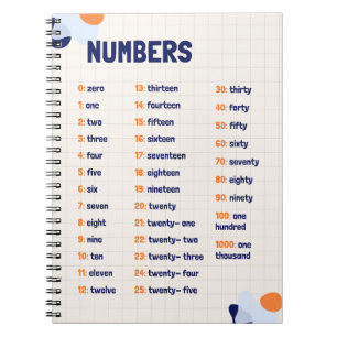 Caderno Espiral Aprendizagem do Ensino Escolar de Números de Matem