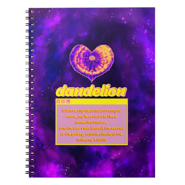 Caderno Espiral Apresentação: O efeito do amor no big bang (Frente)