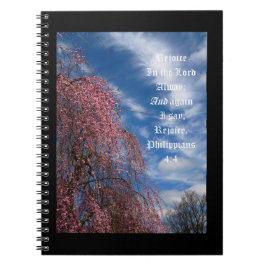 Caderno Espiral April Sky com Philippians 4:4