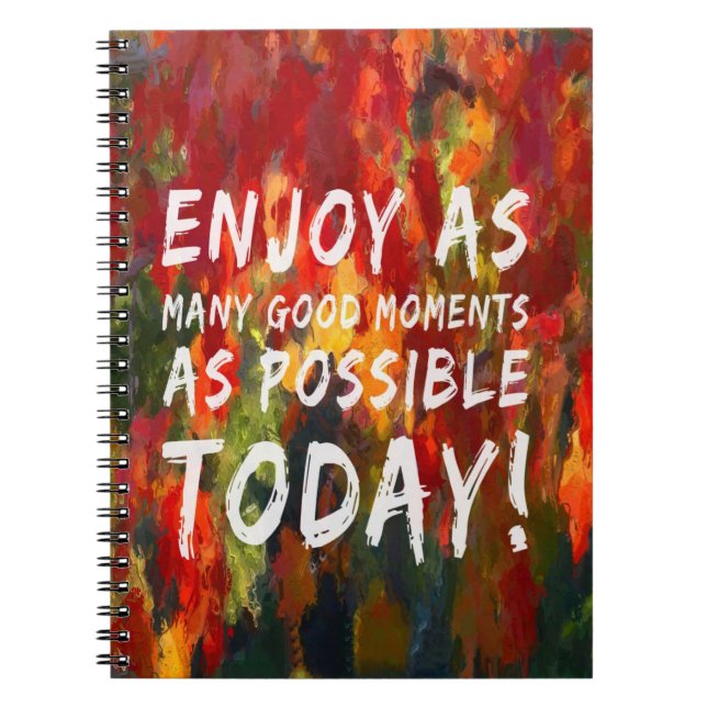 Caderno Espiral Aproveite muitos bons momentos (Frente)