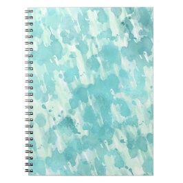Caderno Espiral Aqua Mint Abstrato