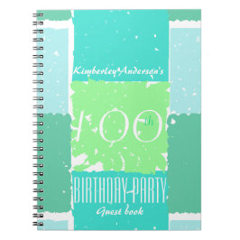 Caderno Espiral Aqua Mint Green Colors 100º aniversário Livro de C