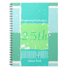 Caderno Espiral Aqua Mint Green Colors - 25 do Livro de Convidados