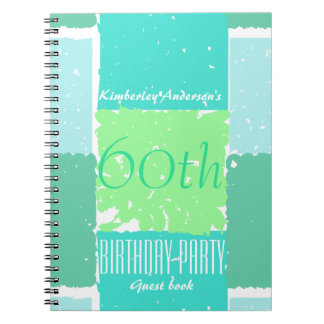 Caderno Espiral Aqua Mint Green Colors 60º aniversário Livro de Co