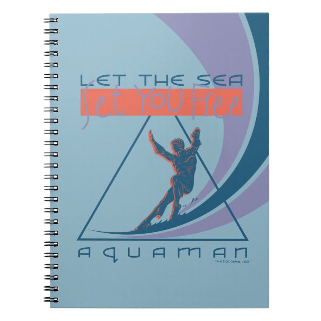 Caderno Espiral Aquaman | Deixe O Mar Libertá-Lo (Frente)