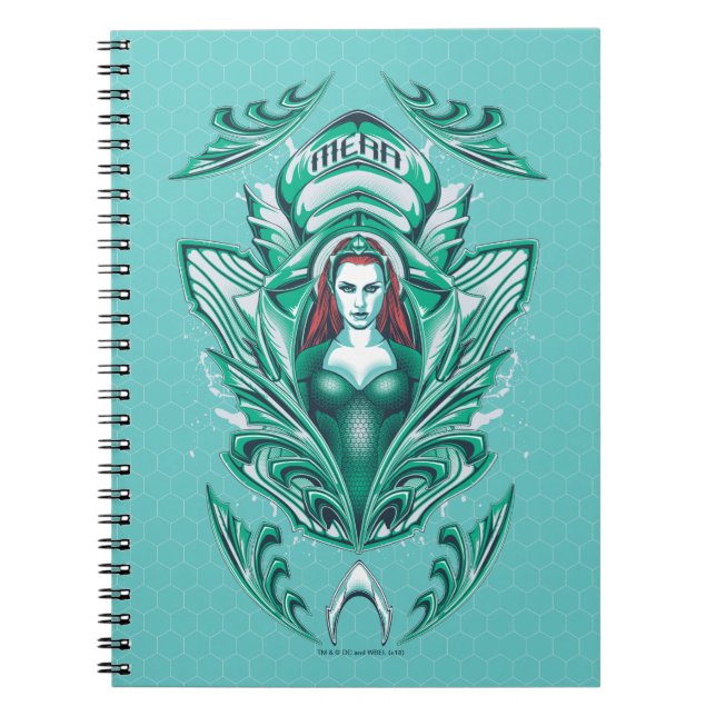 Caderno Espiral Aquaman | Gráfico Mera Ornamentado (Frente)