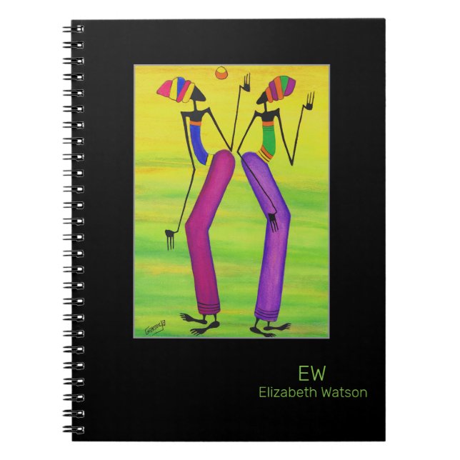 Caderno Espiral Aquarela, alegria e felicidade (Frente)