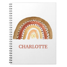 Aquarela Boho Pastel Menina Criança Arco-íris Fofo