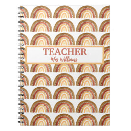 Caderno Espiral Aquarela Cute Boho Pastel Arco-Íris