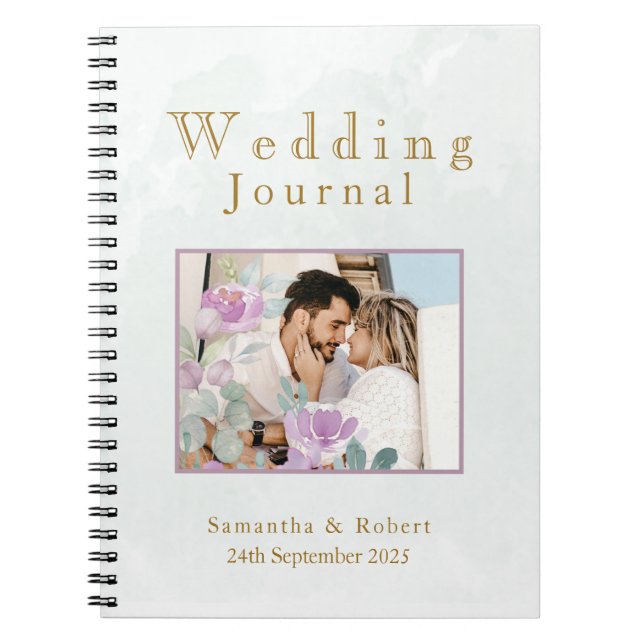 Caderno Espiral Aquarela Eucalyptus sage green Foto (Frente)