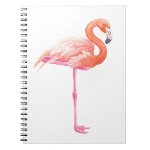 Caderno Espiral Aquarela Flamingo