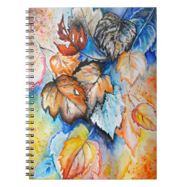 Caderno Espiral Aquarela - Folhas de outono
