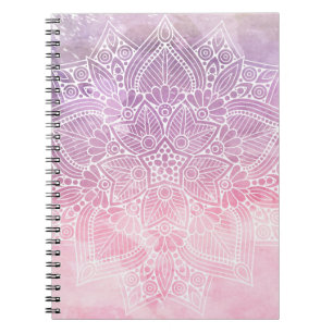Caderno Espiral Aquarela Mandala Cura Holística & Espiritual