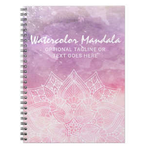 Caderno Espiral Aquarela Mandala Cura Holística & Espiritual
