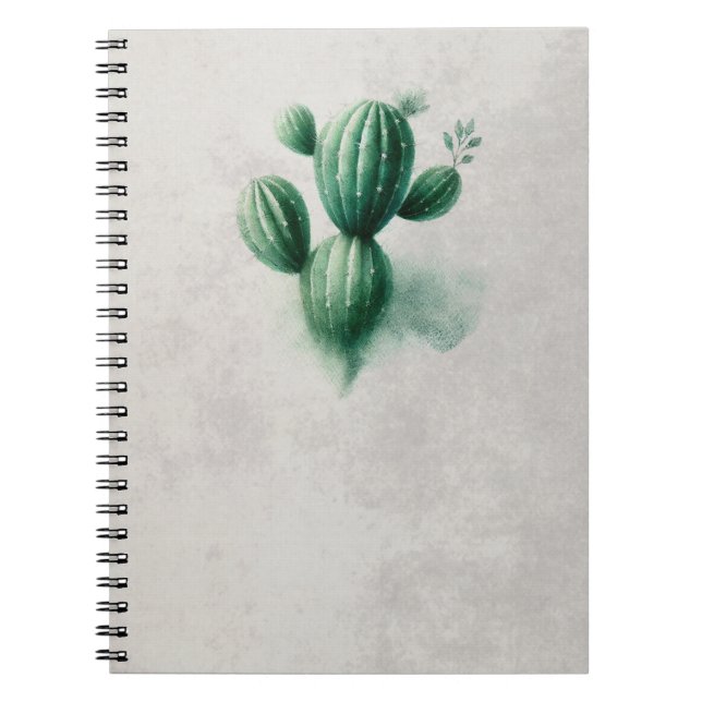 Caderno Espiral Aquarela Verde Cacto Sudoeste (Frente)